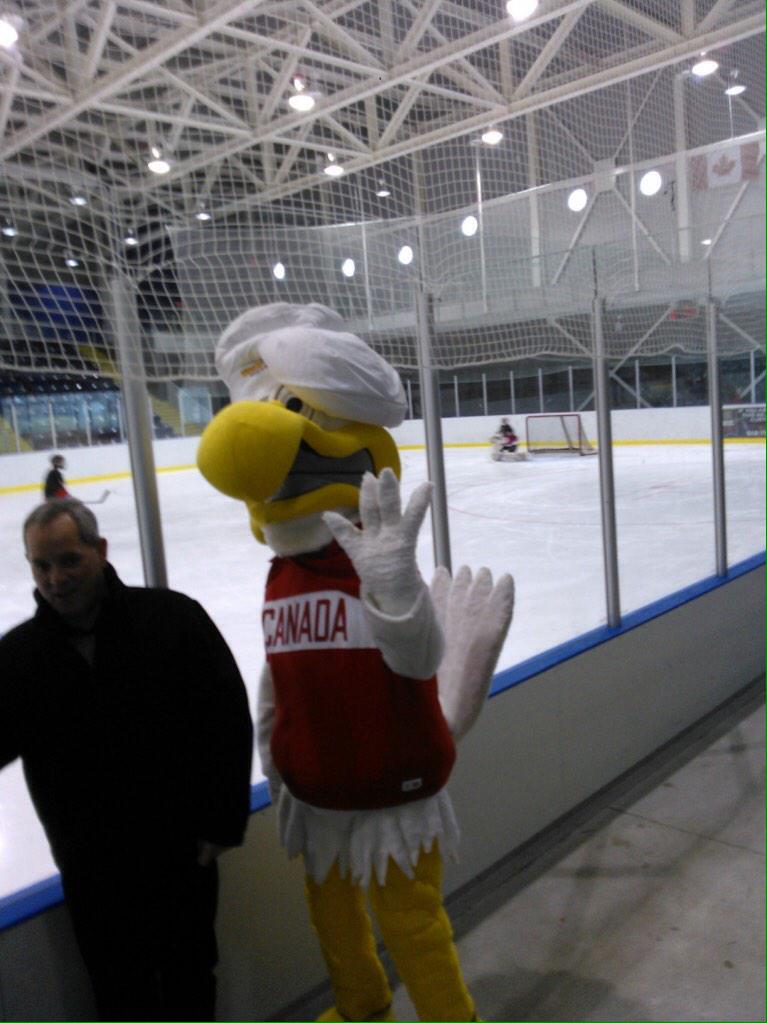 xNorthernWolfx's tweet photo. Oh look it's #WackyWally from @WWPBrantford and he's at the @WayneGretzkySC to see @99ershockey #LoneWolfProductions http://t.co/guzA2el7xZ