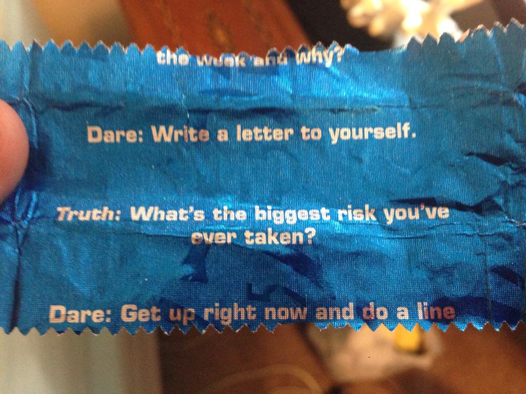 SenBegal's tweet photo. I believe the last dare should read, "do a line dance" http://t.co/6w6GFvGqnK