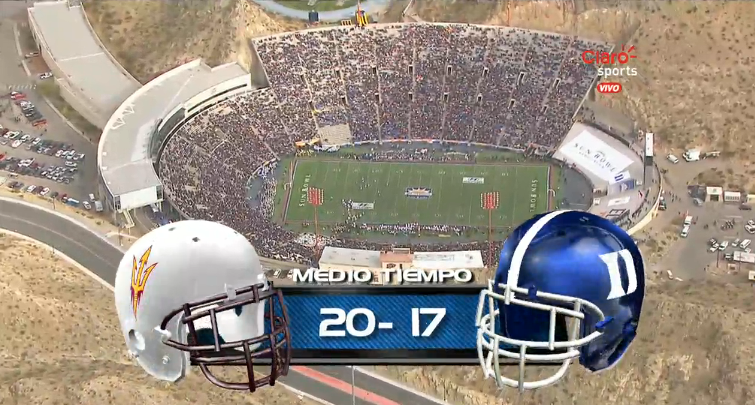 ClaroSports's tweet photo. #SunBowl #DukevsASU | Así nos vamos al descanso por:
http://t.co/XpPzMmFgbU
Usa el HT #NCAA y comenta con nosotros: http://t.co/2V0PYNmhoc