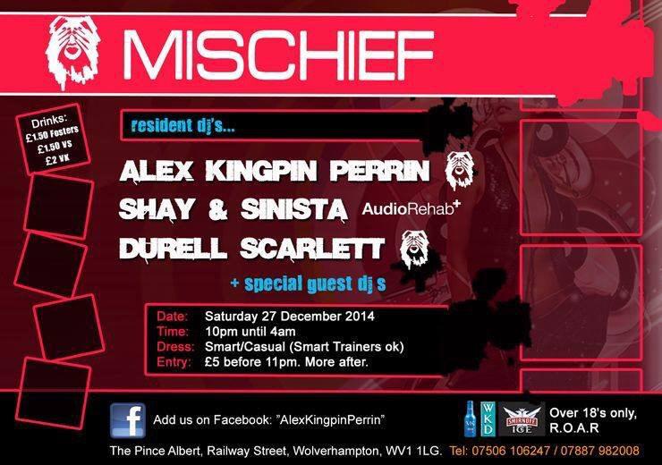 PrinceAlbertWol's tweet photo. Tonighttttt One of the city's most recent upcoming brands is back at wolverhampton . MISCHIEF
Guestlist is open http://t.co/o1SG9KQsts