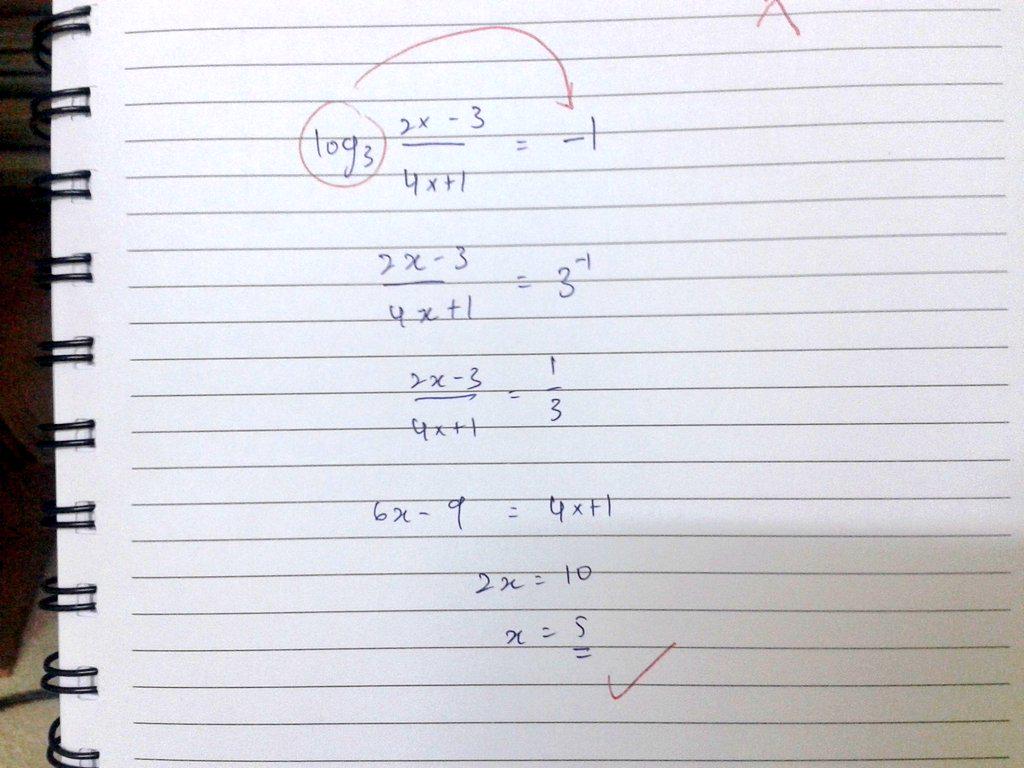 kenapaaddmaths's tweet photo. #Solution14 mind you -log tk wujud okay, transfer log3 dulu, then its a breeze http://t.co/pBpT6FhmwG
