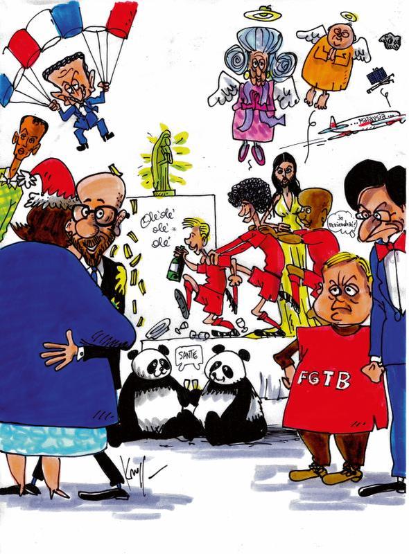 Les regards, drôles ou cruels, de Pierre Kroll sur une actualité 2014 tumultueuse >>> bit.ly/1xoHrG6