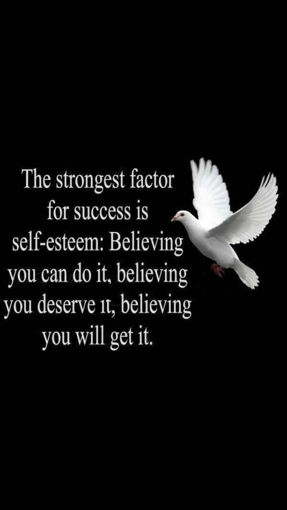 The strongest factor for success is self-esteem! via @blessedQangel