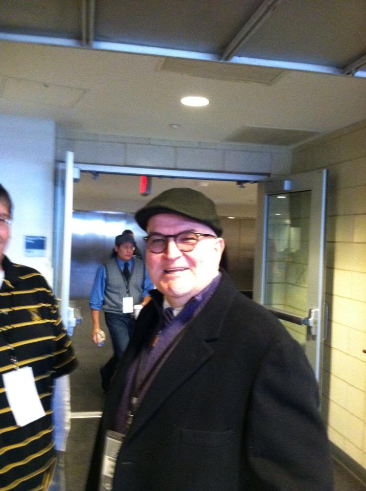 NeilRudel's tweet photo. With his derby, @nittanyrich, leader of the Eastern bloc, is starting to resemble Will McDonough. #PSUbeat http://t.co/R3nJSZvwae