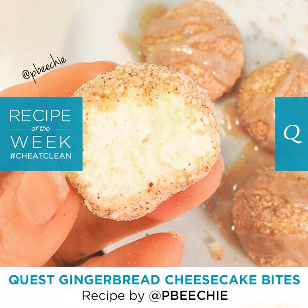 QuestNutrition's tweet photo. These #CheatClean Gingerbread Cheesecake Bites by @pbeechie are a blast to make &amp; fun to eat - http://t.co/5YRVKTalnt http://t.co/I0PYmO5xsB