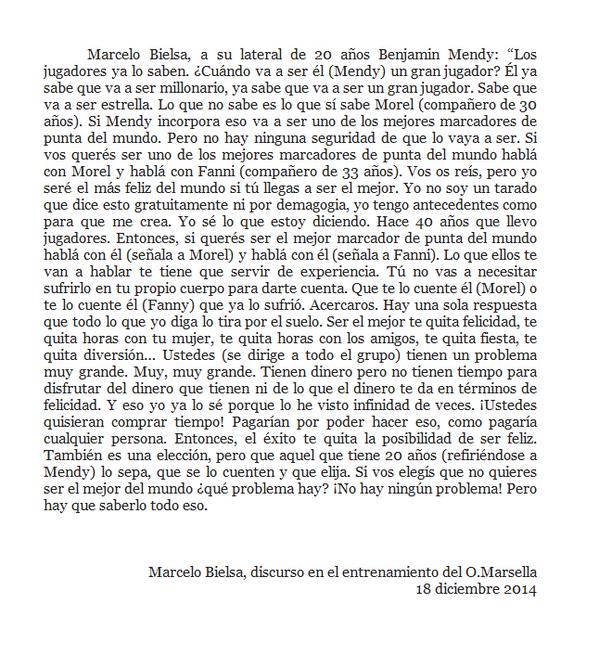 Guille_Glez_'s tweet photo. Lección de Bielsa a Benjamin Mendy. Lo que le falta a un jugador enorme. Una pieza transcrita por @esttoper http://t.co/ymsfcoZlQH
