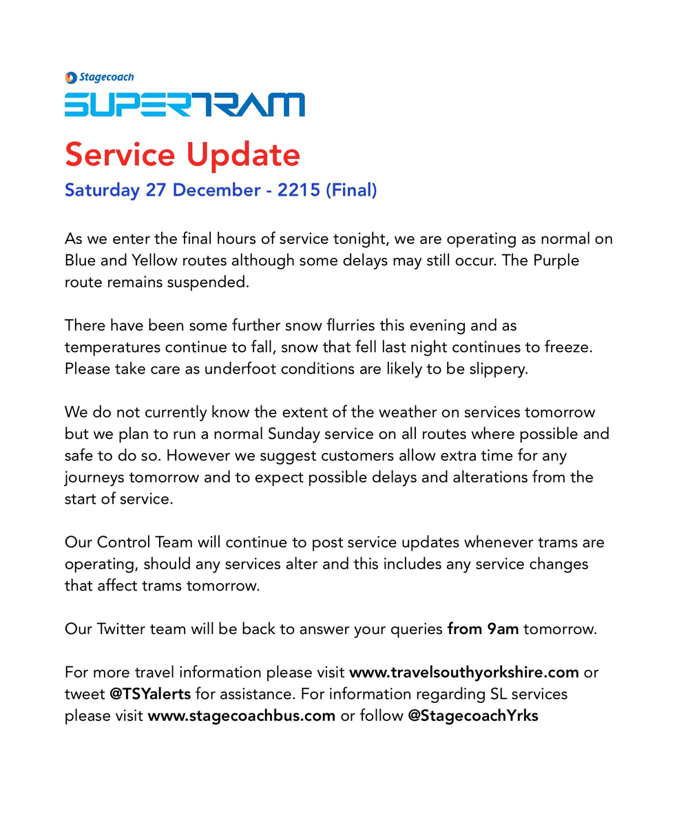 SY_Supertram's tweet photo. Final update for tonight and a message about tomorrow http://t.co/cOG0WvtW3F