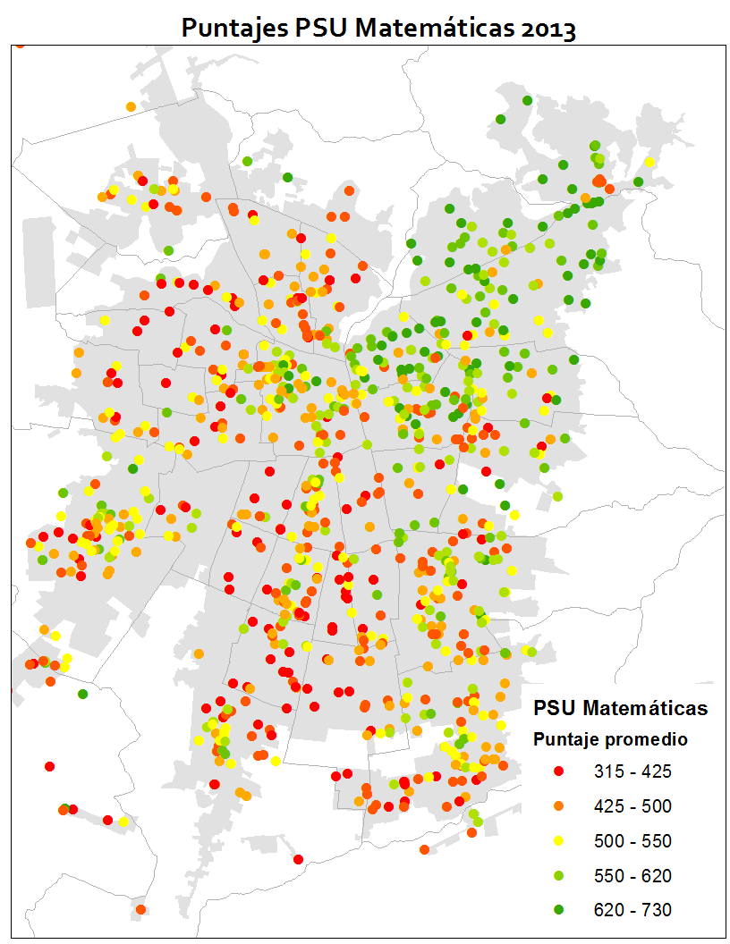 andreainsunza's tweet photo. Segregación || Puntajes PSU matemáticas 2013 (cada pto representa promedio por colegio en RM). Vía @Juanizio_Farkan http://t.co/nvaptNDDak