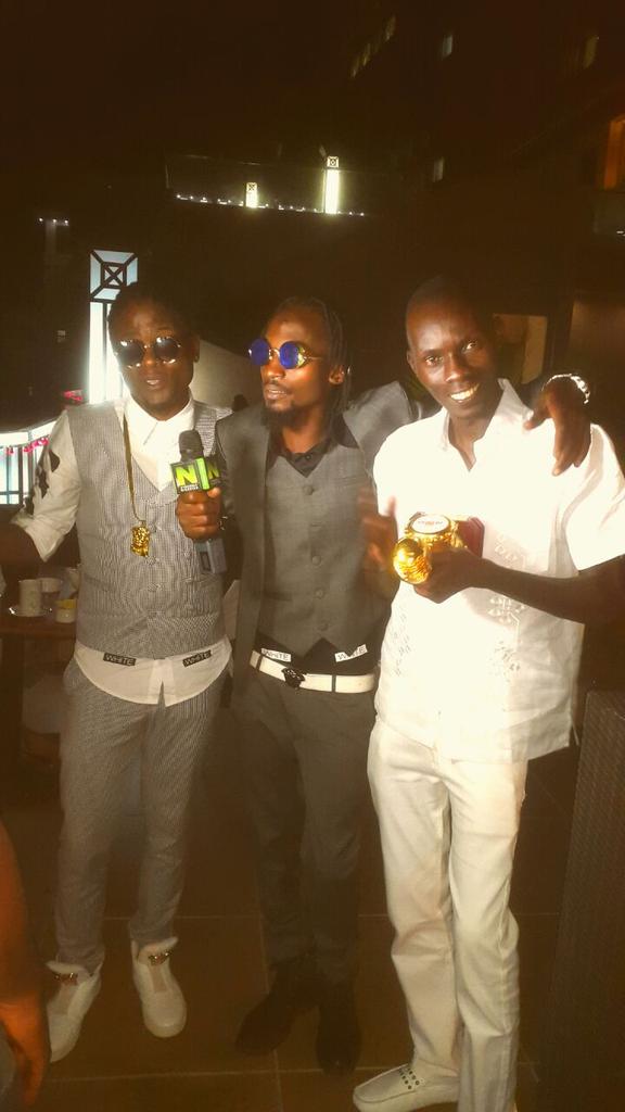 Frontrow247's tweet photo. @RadioandWeasel with their @AFRIMAWARDS for best reggae category, #Africa http://t.co/9FdFPtVSvj #AFRIMA2014 #Awards #Event #FrontRowUpdates
