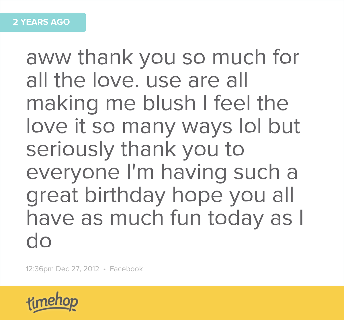 hollacelo69's tweet photo. Exactly 2 years ago today! (via @timehop) http://t.co/PzZt3VoPdP http://t.co/sgovv1e80E
