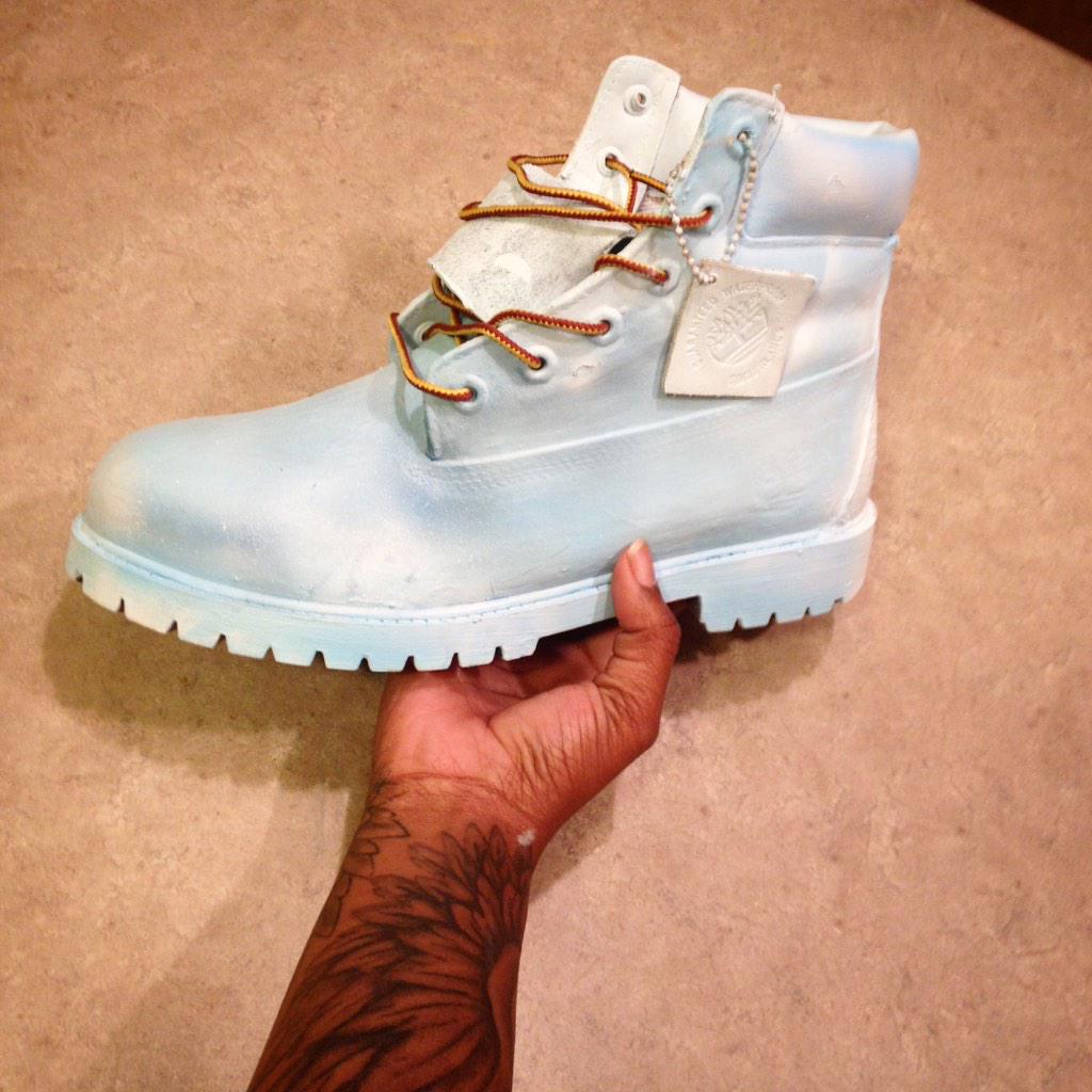 sky blue timbs
