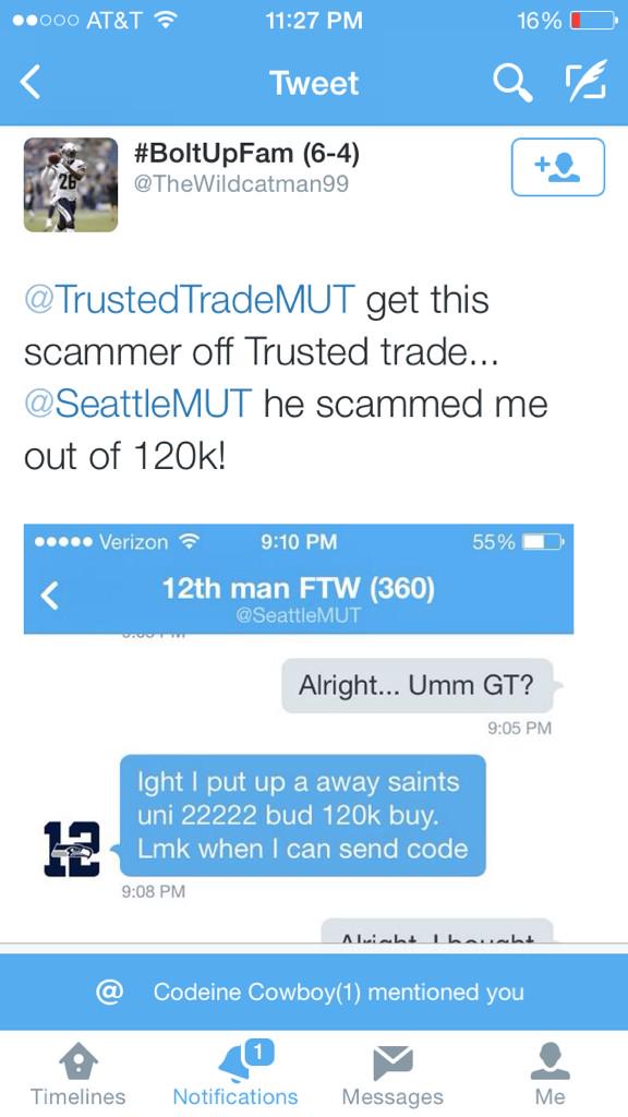 MayhemReckless's tweet photo. Example one of TTM scammers http://t.co/2KJwgy7wKN
