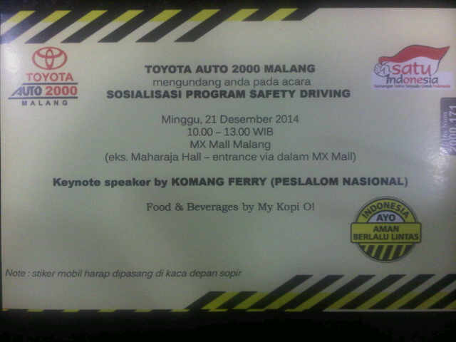 Thankiu for Auto2000 Sutoyo-Malang sll support &amp; brpartisipasi dlm stiap event Toyota. Thankiu for invited . . .