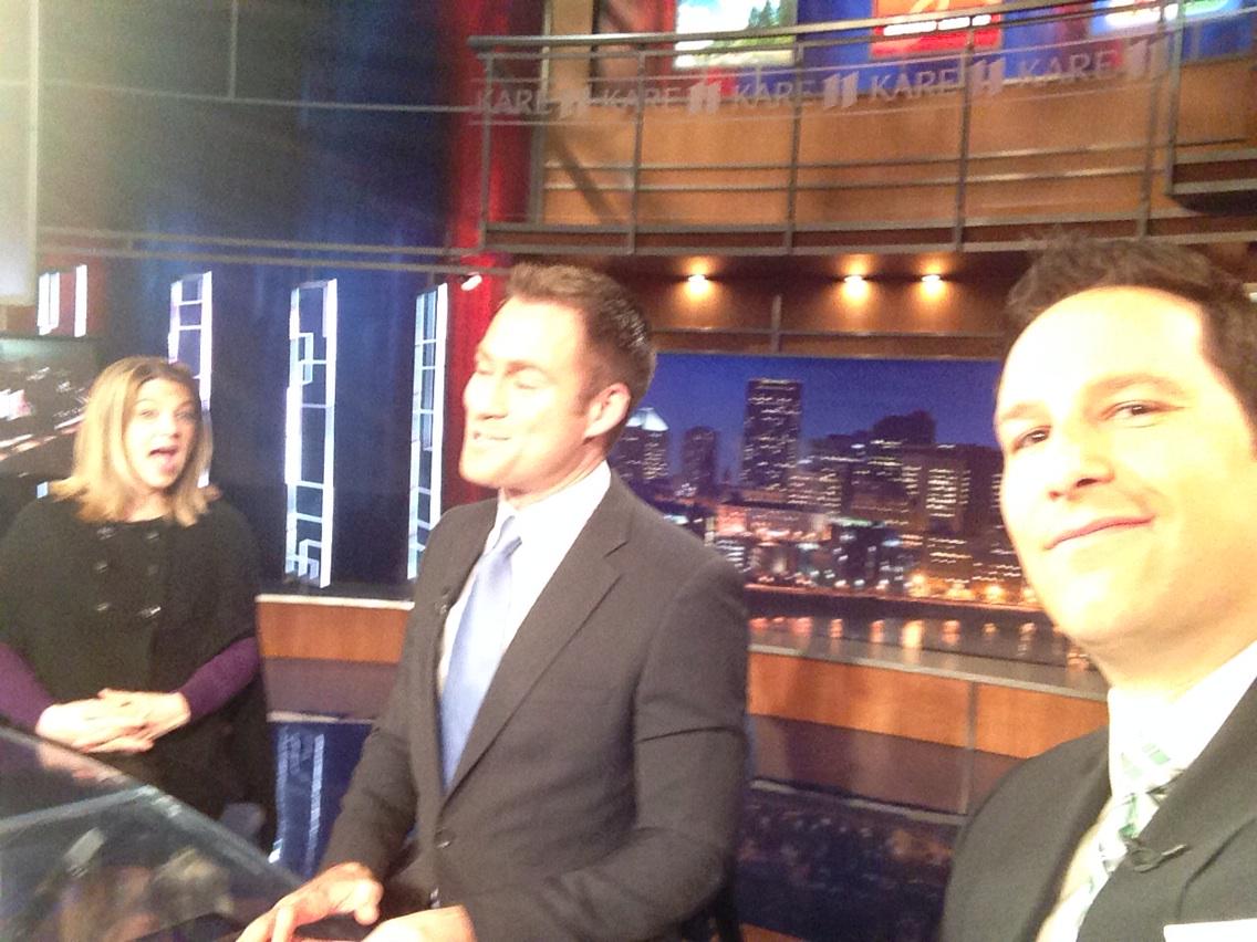 Blakingnews's tweet photo. I demand a retake.
“@Dave_Schwartz: Taking a selfie while @BlakeKARE11 reads a story about selfies.. #NextLevelTV http://t.co/8GT34dpZq0”