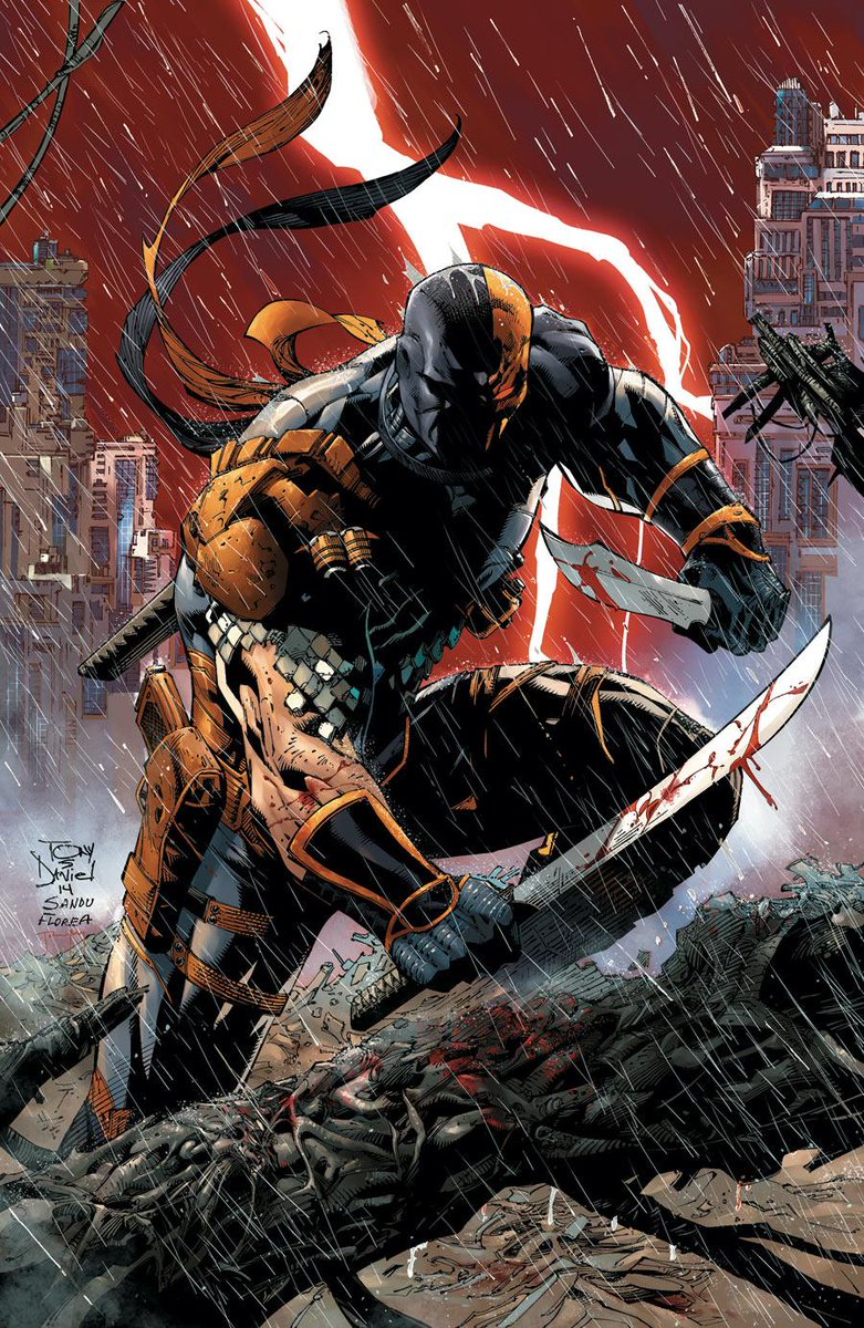 KingDarkhart's tweet photo. Rereading the first 3 Issues of #DEATHSTROKE because I want Issue #4 already. hahaha! Can't wait! #TheRealTERMINATOR http://t.co/g6C5H0FAOV