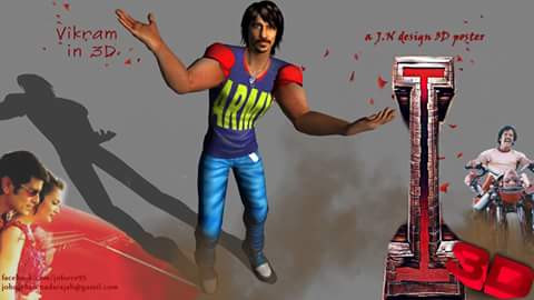 iamJN3Design's tweet photo. My '#i' 3D #JNdesign poster ft. #Vikram and #AmyJackson.more on http://t.co/QSqOymdn8x. @AiMovie @iamAmyJackson http://t.co/c5a9ExPX5d