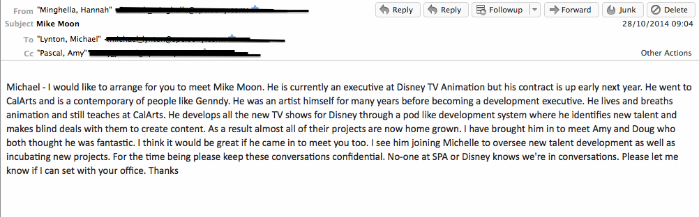 Teammichael777's tweet image. " whoops. #SonyHack #sonyleak #SonyEmails #mikemoon #michaellynton #hannahminghella  Via @BikiniRobotArmy