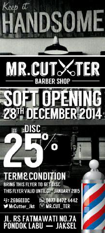 rezashiro's tweet photo. Pasti Keren Deh Cukur Di Sini ... RT @MrCutter_Jkt: Soft opening.. Today and get discount 50% follow IG &amp; Twitter http://t.co/lCttFIXAAw