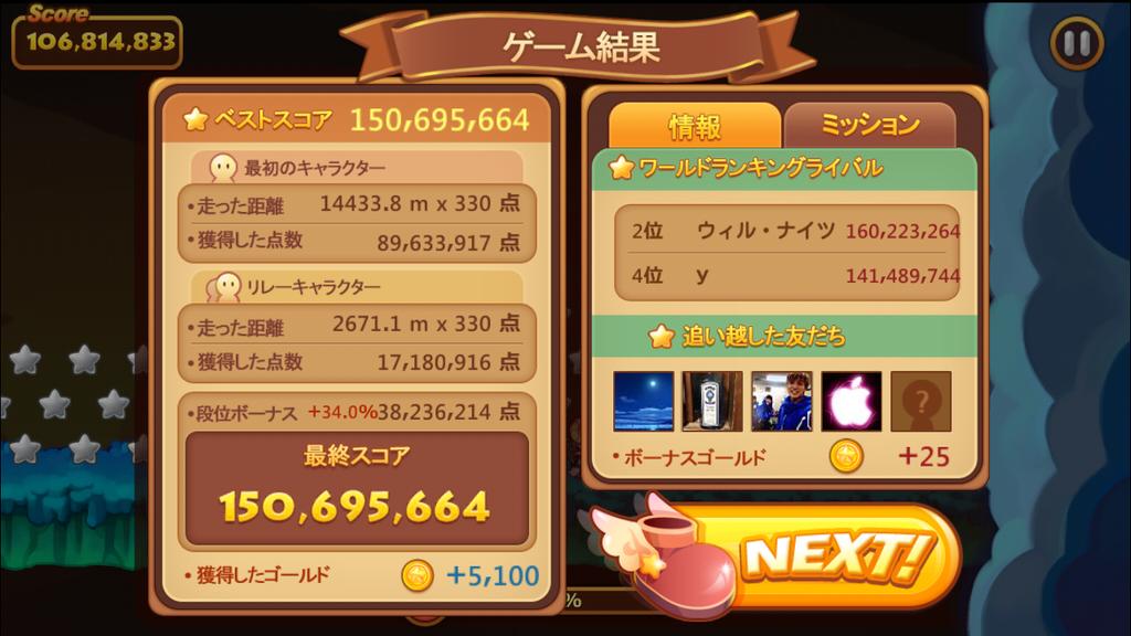 kingkeamus's tweet photo. やっと１億超ランナーになれた。 http://t.co/04MVlbTDHJ
