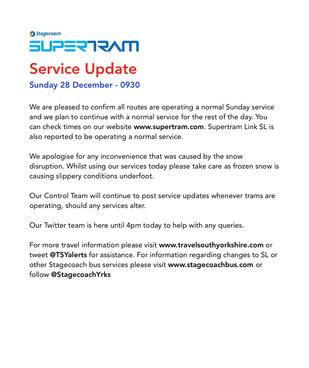 SY_Supertram's tweet photo. Normal service on all Supertram routes http://t.co/oFlfQccgT7