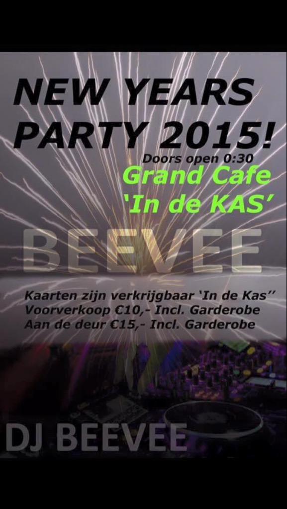 In_de_Kas's tweet photo. Oud en nieuw nog geen plannen?! Kom het vieren in #heemskerk http://t.co/ccttgcwAlV
