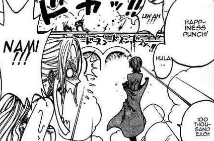 ワンピース名言から学ぶ英語 ナミ 幸せパンチ ひとり１０万よ Happiness Punch 100 Thousand Each Each それぞれ ひとりずつ ワンピース T Co Izjqpizshv