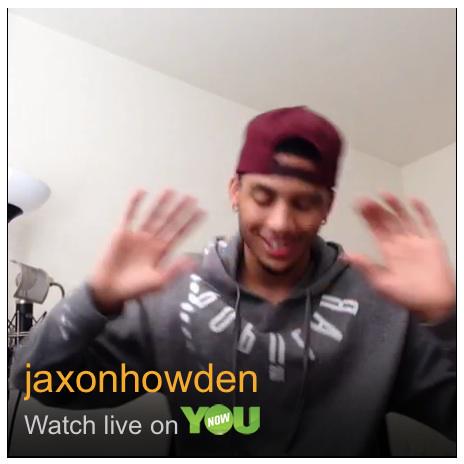 JBMusicMondays7's tweet photo. Check out @jaxonhowden live on @YouNow! Watch: http://t.co/b6jdGfkGTp swaggin out to #ForeignRemix http://t.co/SdcFjKIo3l