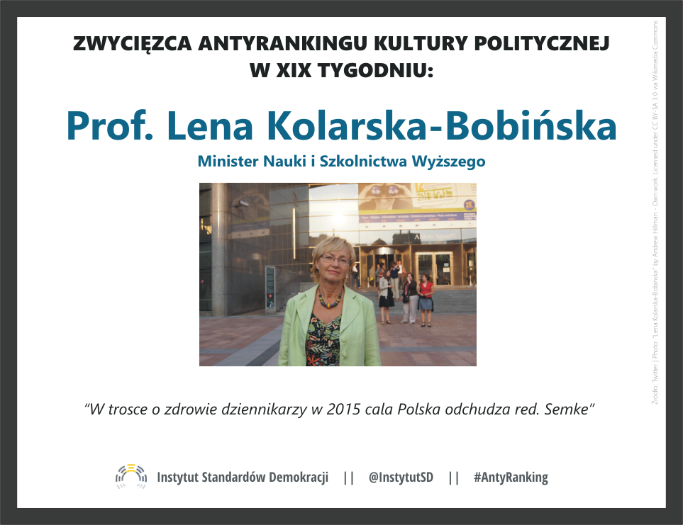 InstytutSD's tweet photo. Będąc politykiem nie zawsze warto pisać na Twitterze. Ku przestrodze, w 19. #AntyRanking tryumfuje Minister Nauki. http://t.co/jLhU2QnWwG