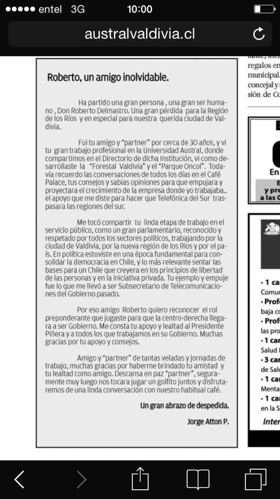 <a href="/jatton/">Jorge Atton P.</a>: <a href="/austral_losrios/">Diario Austral</a> Roberto Delmastro un gran ser humano australvaldivia.cl/impresa/2014/1…