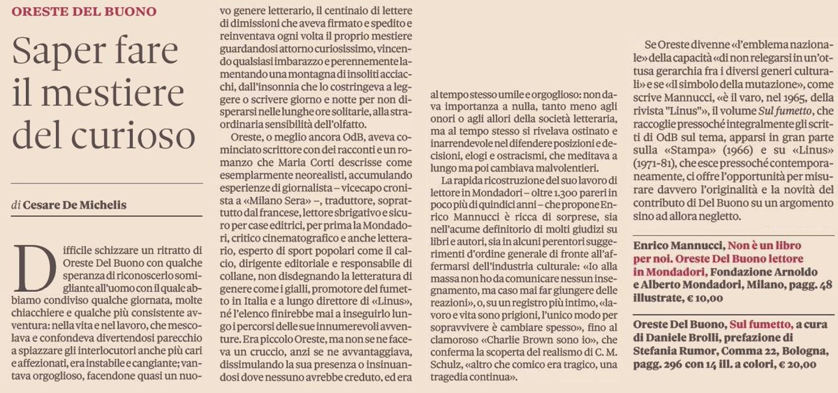 LorisCantarelli's tweet photo. #OdB e il mestiere di essere curioso, sul #Sole24Ore di oggi http://t.co/EWkC4DLeiT