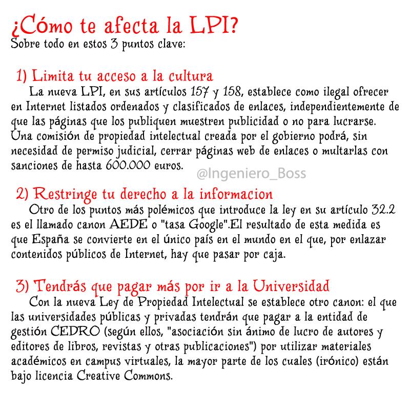 ingeniero_boss's tweet photo. Que es la LPI? 

POR FAVOR, LEED ESTO!! 

Un breve resumen de la LPI que todo el mundo debe saber. http://t.co/TZIZHEpkjF