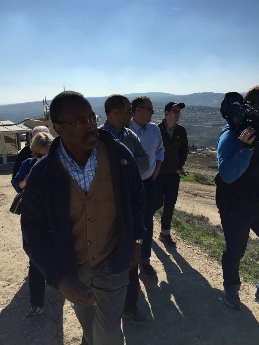 RealBenCarson's tweet image. Earlier visiting Herodion (the Judean palace of King Herod) in Gush Etzion, Israel.