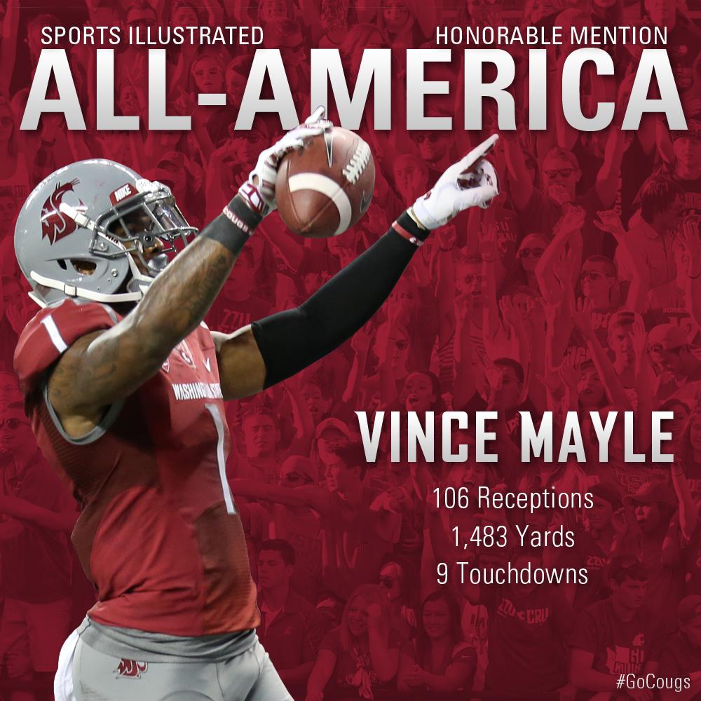 WSUCougarFB's tweet photo. WR Vince Mayle .@Vince_Mayle named All-America HM! http://t.co/INDzpXdzfo #GoCougs #Number1PassingOffense http://t.co/GBiIOItUgI