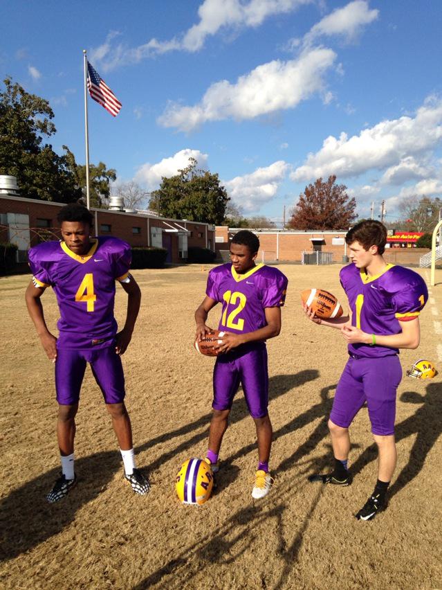 Britto Tutt , Tony Daggett , Gardner Duckworth doing photo shoot for all area team. Congrats