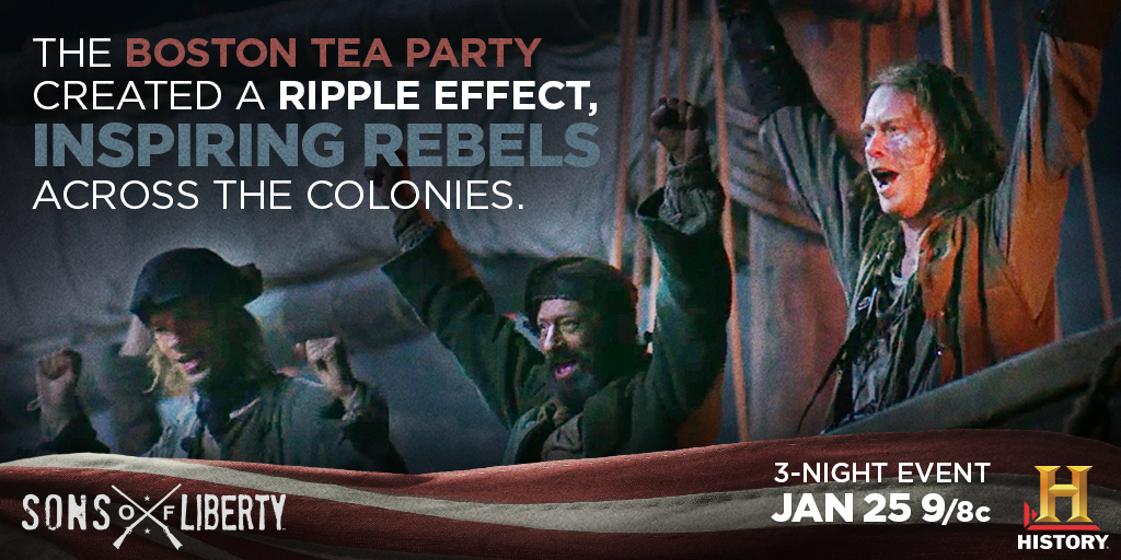 HISTORY's tweet photo. On #ThisDayInHistory, the Boston Tea Party instigates a revolution. The #SonsOfLiberty were just getting started. http://t.co/YFdwx2AwnI