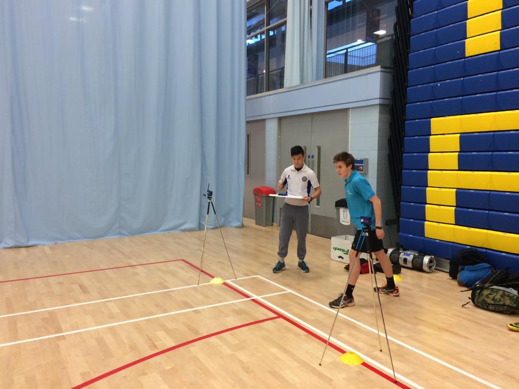 WrithlingtonPE's tweet image. The GCSE PE boys getting ready for the 20m sprint, at Bath Uni! #testingperformance