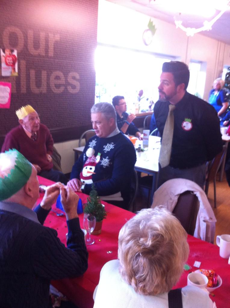 In their element! Charming chaps...<a href="/2172_great/">Great Notley 2172</a> @Great2172 <a href="/JackieGrimley/">Jac</a> <a href="/ssGroup23/">Tony Delay</a> Senior Citizens Xmas Dinner