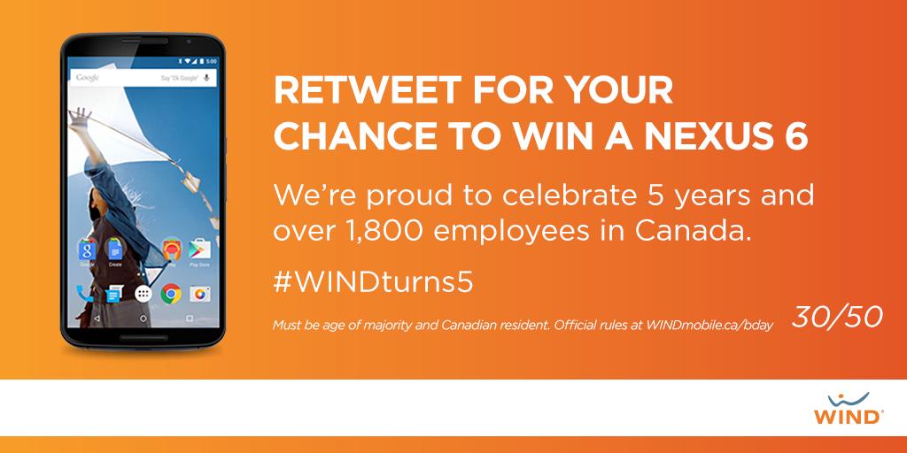 Act Fast! RT this post in the next 5min for a chance to win the 30th #Nexus6. #BirthdayGift