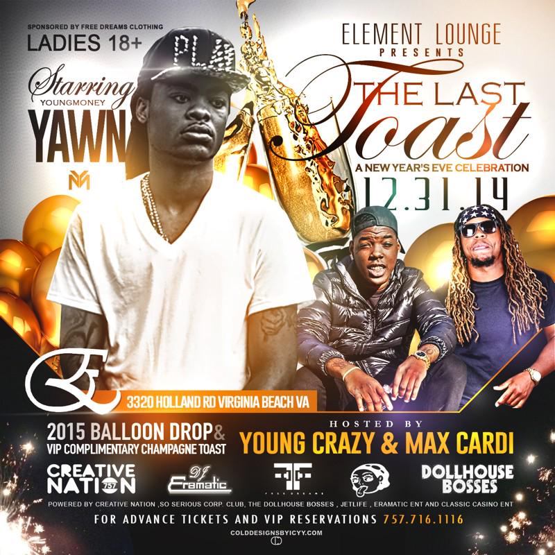 Max_CarDi's tweet photo. #NYE 12.31.14 @youngmoney_yawn x @YoungCrazy110 x @Max_CarDi #ElementLounge #CreativeNation #SSCC #CrazyCamp #SNSK http://t.co/rF0hhRAXwD