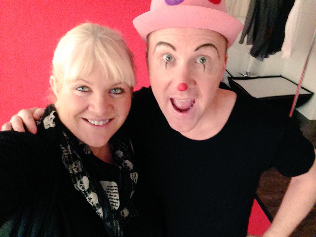 Clowning around with the best!! Great shoot can't wait to see the mad images!! #clown #makeup #photoshoot
