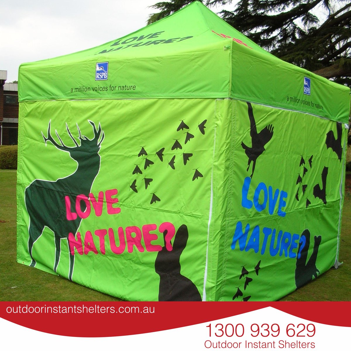 This #popupshelter has been fully branded for impact by #RSPCA & #RSPCB! Call on 1300 939 629 outdoorinstantshelters.com.au