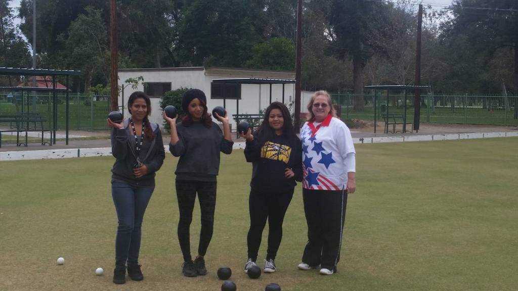 janicedela's tweet photo. CBK students from Rubidoux learn to Lawn Bowl with the U.S. Olympic team. http://t.co/ve83gyoIDT