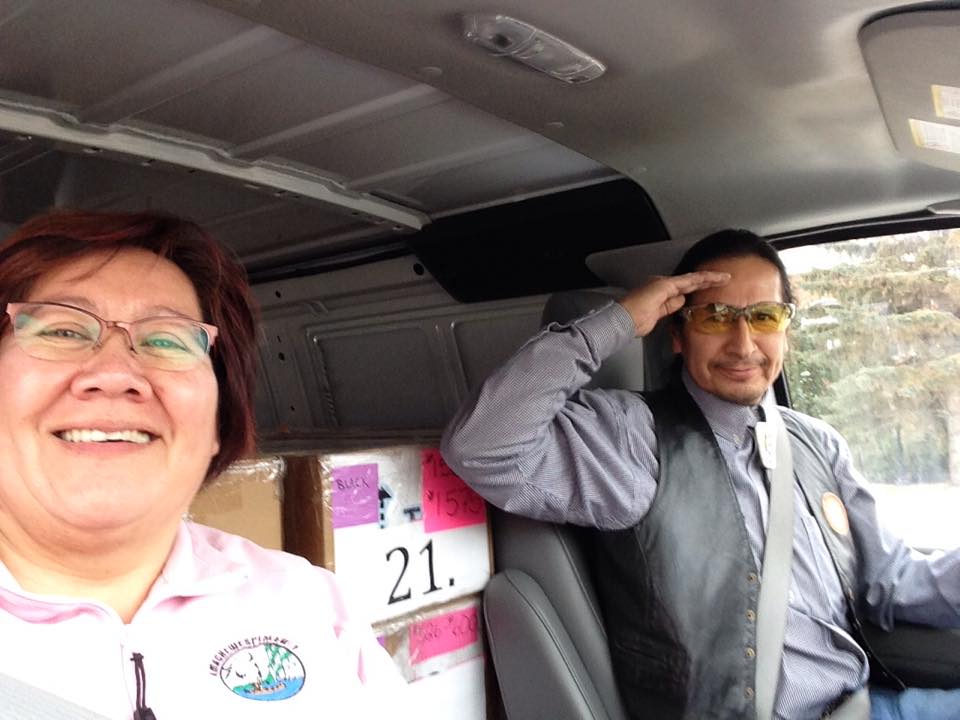 Bundle left this morning for @WWOSYellowknife with Keepers Rose &amp; Tyrone &amp; we've been tracking their progress. <a href="/WWOS1/">WalkingW/OurSister</a>