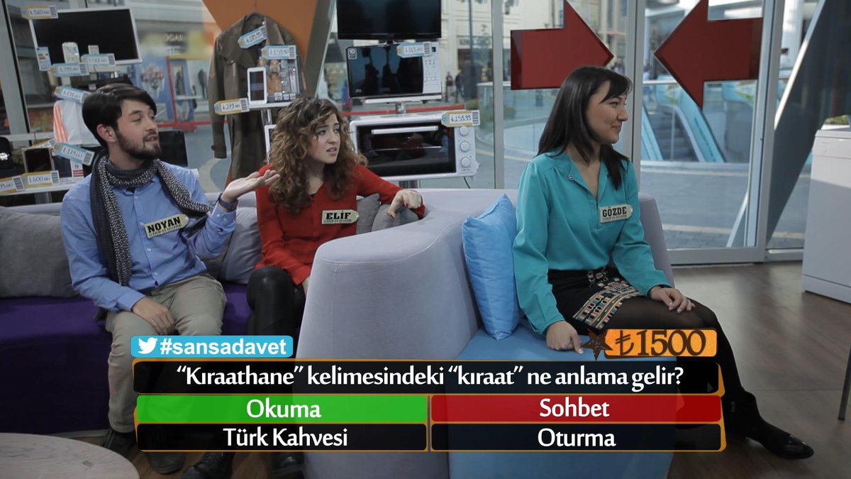 SansaDvet's tweet photo. 4.sorumuzun doğru cevabı; Okuma olacaktı. Ne yazık ki Gözde Hanım sorumuzu doğru yanıtlayamıyor. #sansadavet http://t.co/Jex200gsJK