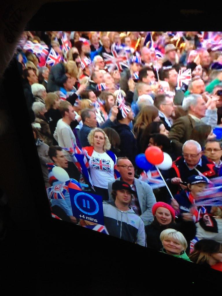 Even our newest military wife got into the action... In the crowd at the jubilee... She became a wife Friday!