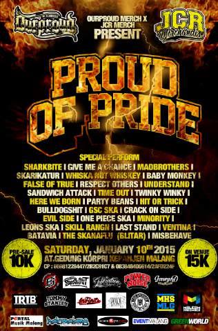 >> #Acara <a href="/JCRmerch/">JustCanRight.co</a> PROUD OF PRIDE #1 10 Jan 15 at Ged. Korpri Kepanjen