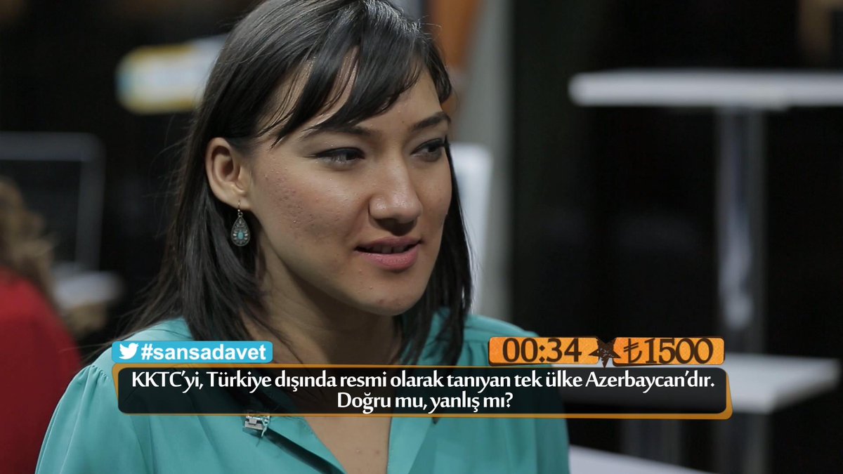 SansaDvet's tweet photo. Finalin 3.sorusu;”KKTC’yi, Türkiye dışında resmi olarak tanıyan tek ülke Azerbaycan’dır.Doğru mu yanlış mı?” http://t.co/p6vMeFFZL8