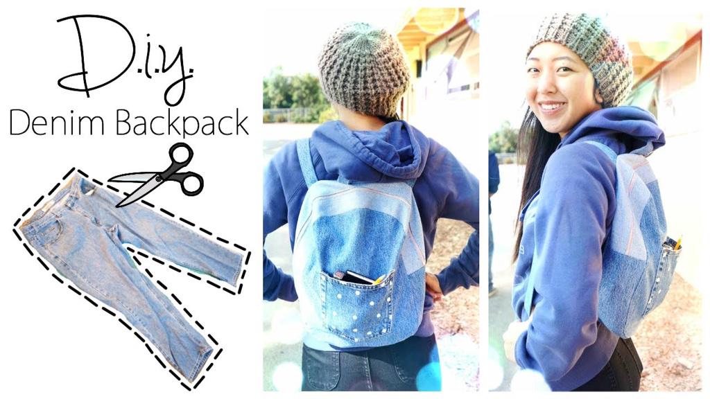 ____DIY_____'s tweet image. If your into fashion, why not use an old pair of jeans and make the cutest backpack ever?!!
