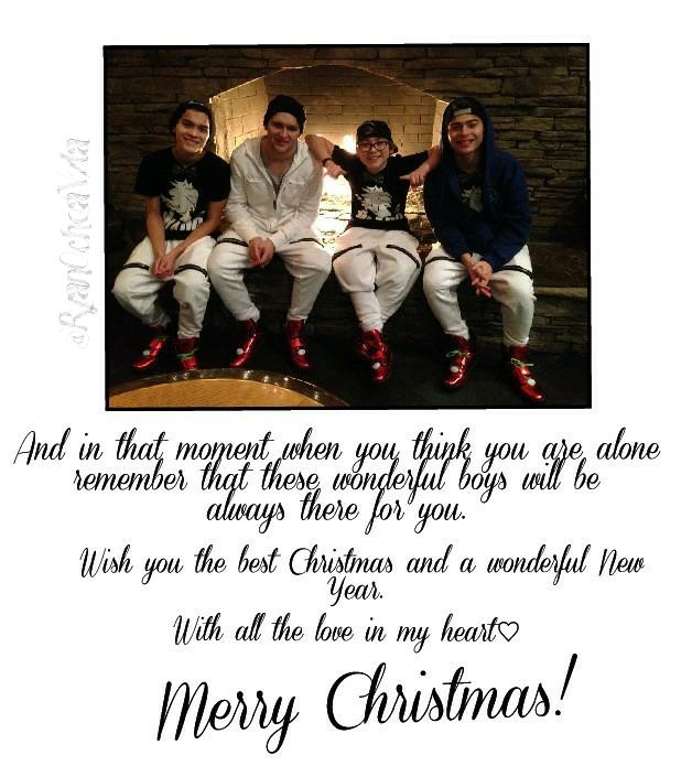 RyanOchoaVzla's tweet photo. Merry Christmas and Happy New Year! 🎅🎄🎊✨

pd: thank you boyz http://t.co/AlR8R7Wgpc