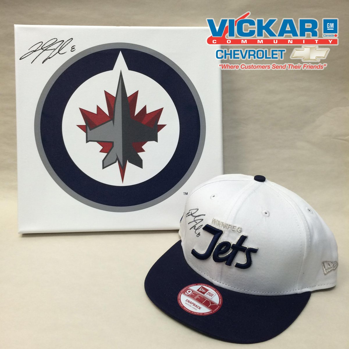 VickarChevrolet's tweet photo. RT for an entry to win! Signed by Jacob Trouba! Good luck everyone! http://t.co/JSW25IAZrd
